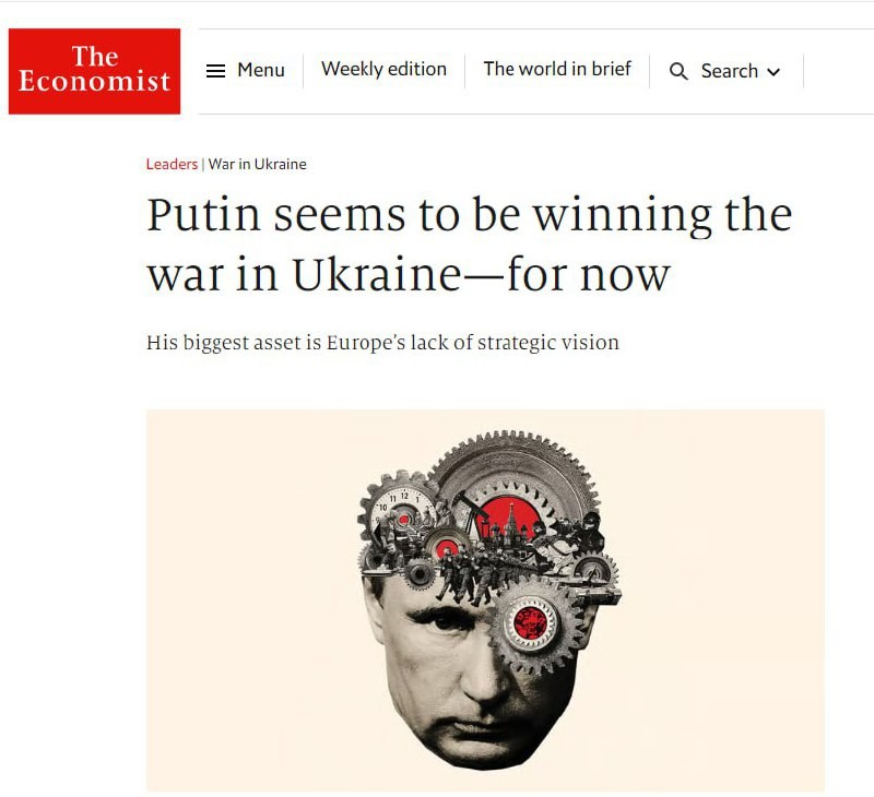 Путин, похоже, выигрывает войну в Украине. — The Economist