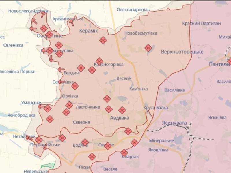 Украинские группы передают, что "Российской Армии  удалось продвинуться возле ряда населенных пунктов....