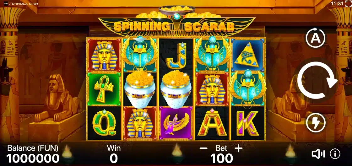 spinning scarab